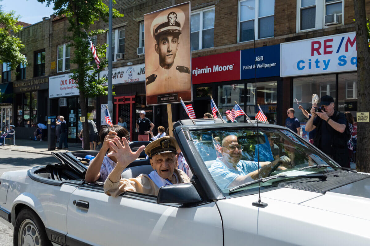 94-year-old veteran, Dr. Antony Sarro, was the honoree of the Forest Hills Memorial Day Parade
