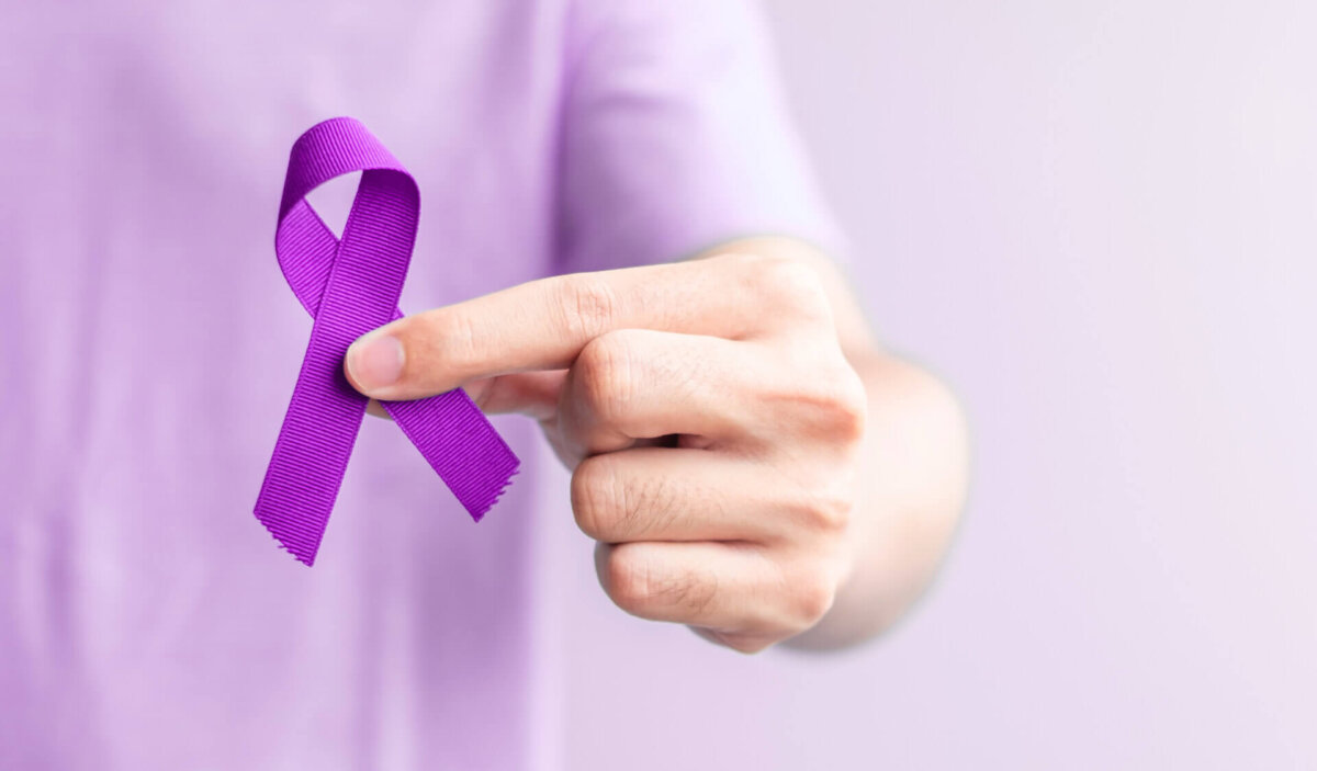 purple ribbon for cancer day, lupus, Pancreatic, Esophageal, Testicular cancer, world Alzheimer, epilepsy, Sarcoidosis, Fibromyalgia and domestic violence Awareness month concepts