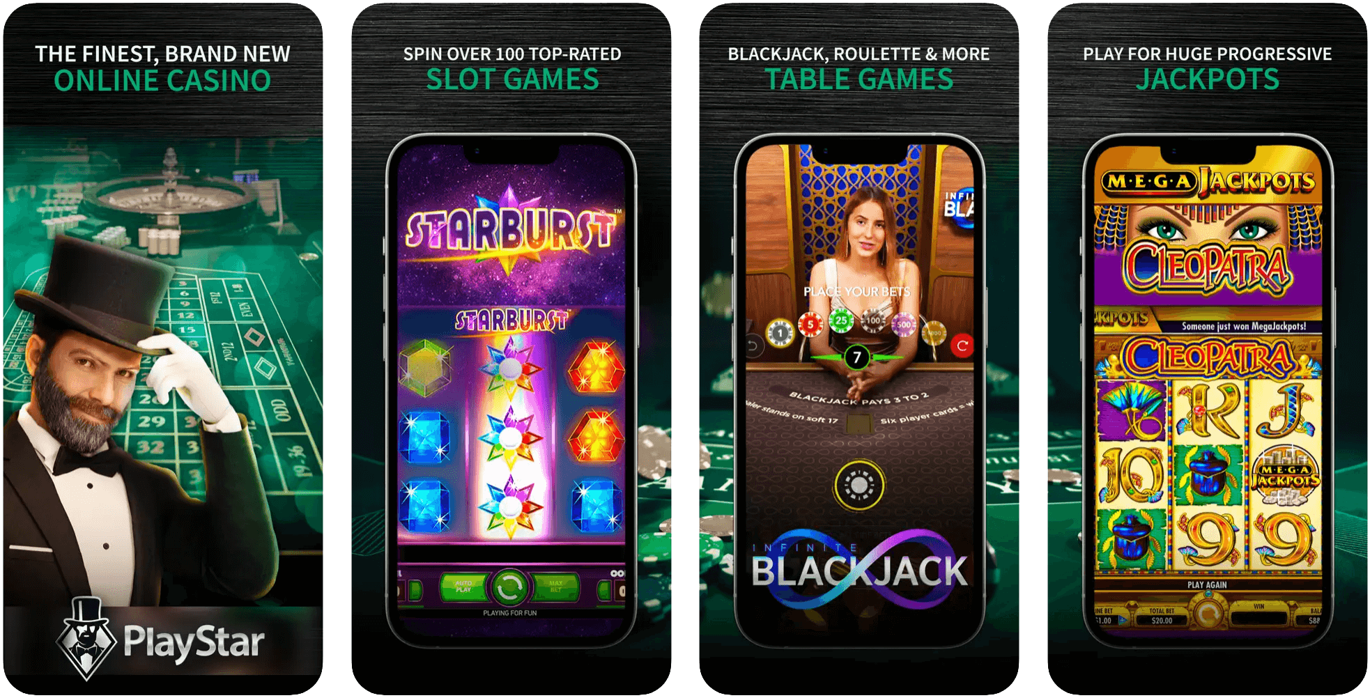 PlayStar Online Casino App Store Screenshot