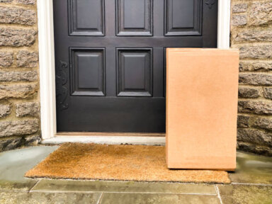 oversized package at front door