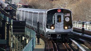 J train approaches Flushing Avenue