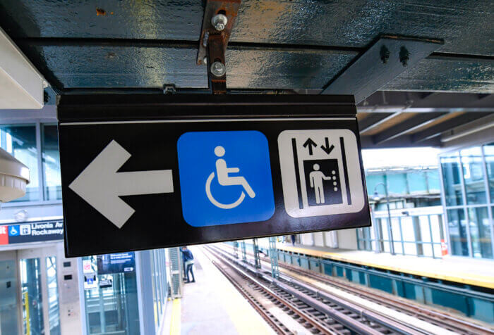 ADA accessibility sign in Brooklyn