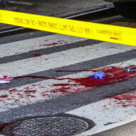 Blood at scene of Flatiron District stabbing