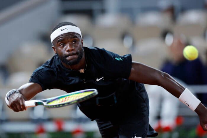 American Frances Tiafoe at the French Open