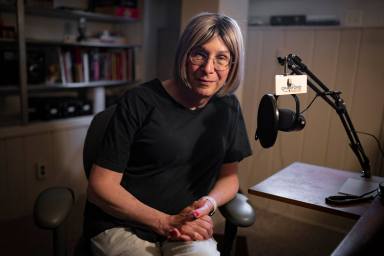 Bernie Wagenblast, voice of the NYC subway system, transgender woman