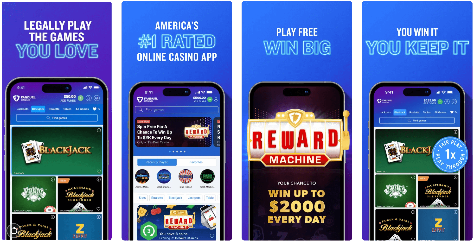 FanDuel Online Casino, App Store Screenshot