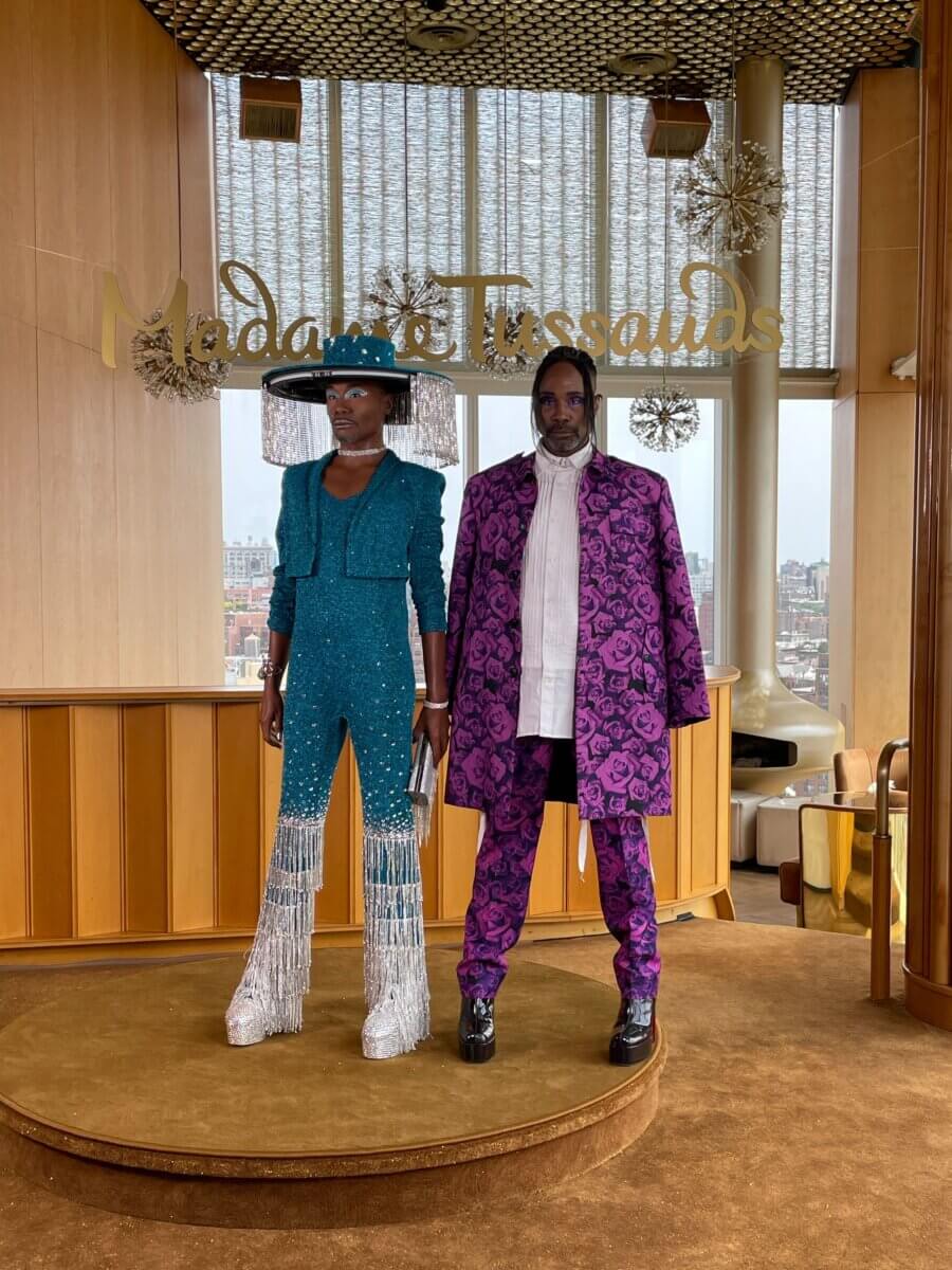 Billy Porter checks out his Madame Tussauds New York wax figure