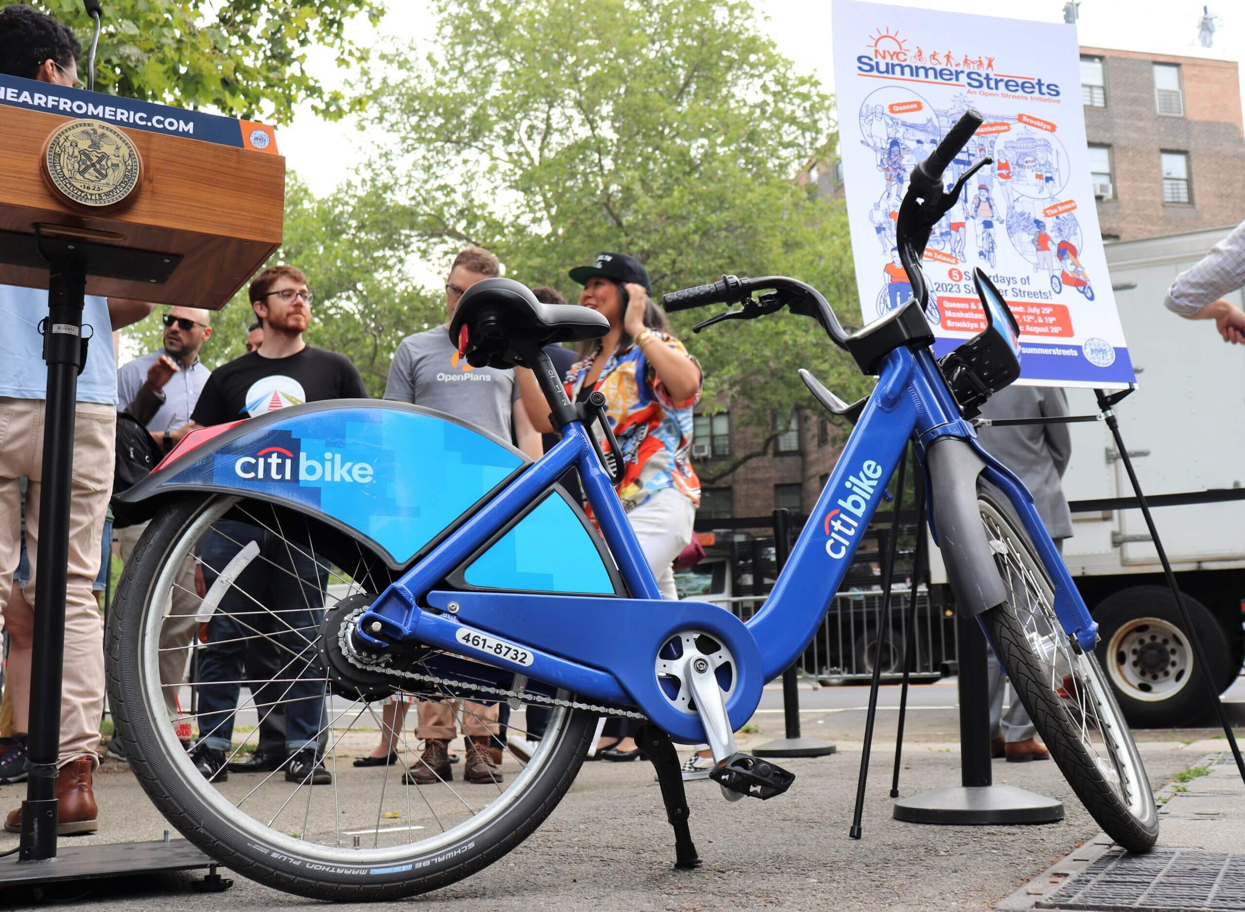 Mayor Adams, Dot Commissioner Rodriguez in Queens to Announce “Summer Streets” To All Five Boroughs (Photo by Michael Dorgan)