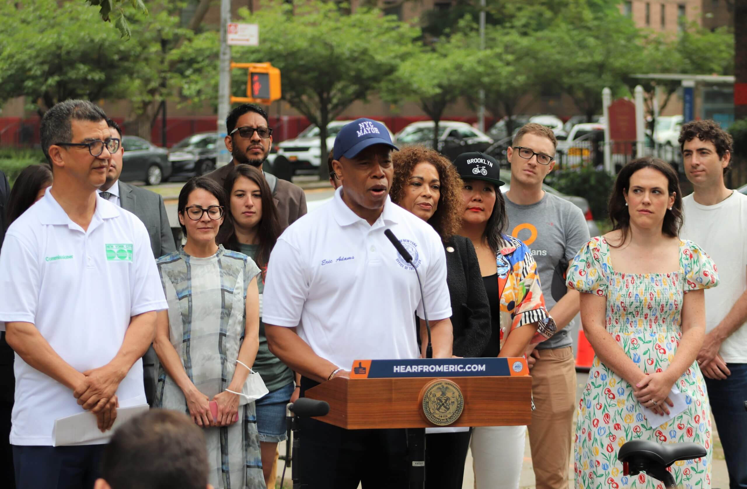 Mayor Adams, Dot Commissioner Rodriguez in Queens to Announce “Summer Streets” To All Five Boroughs (Photo by Michael Dorgan)