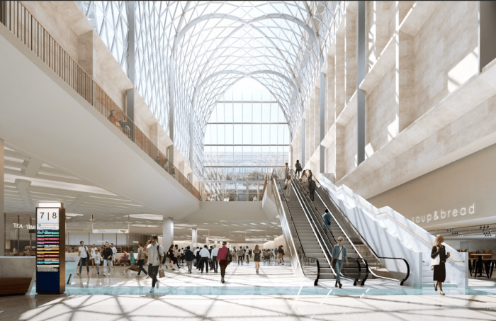 Engineering firm ASTM unveils $6 billion plan to redesign Penn Station 5 A rendering of ASTM's proposed Eighth Avenue train hall