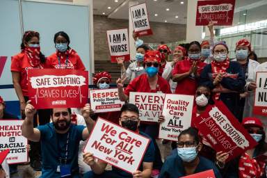 NY: NYC Public Hospital Nurses Rally Aat Belevue