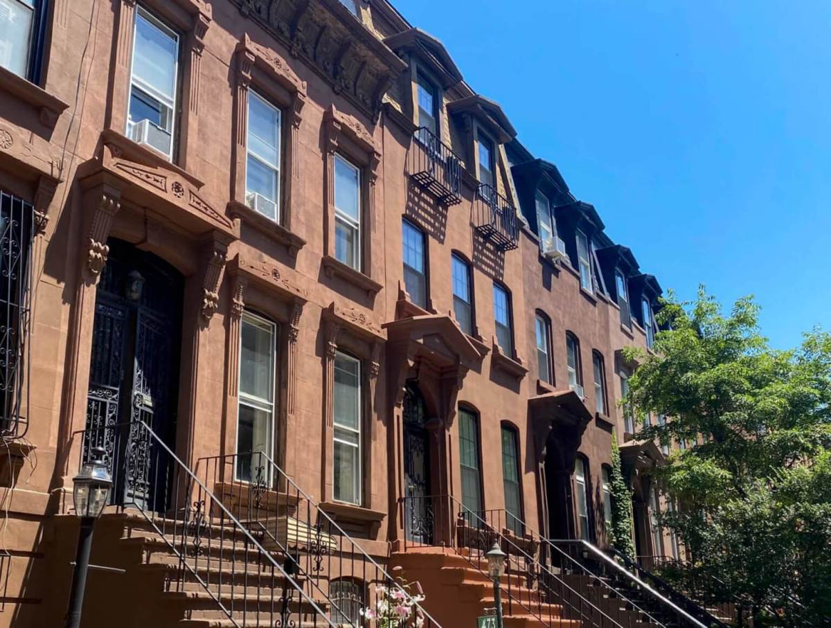 a row of brownstones in bedford-stuyvesant