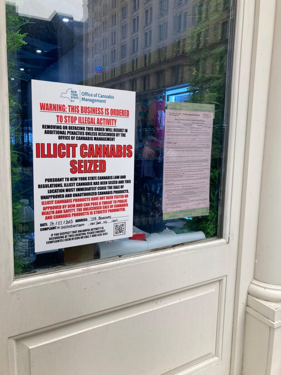 Weeded out: Illegal cannabis dealers raided in Manhattan by agencies newly empowered to crack down on unlicensed pot sales 5 Illegal cannabis pamphlet