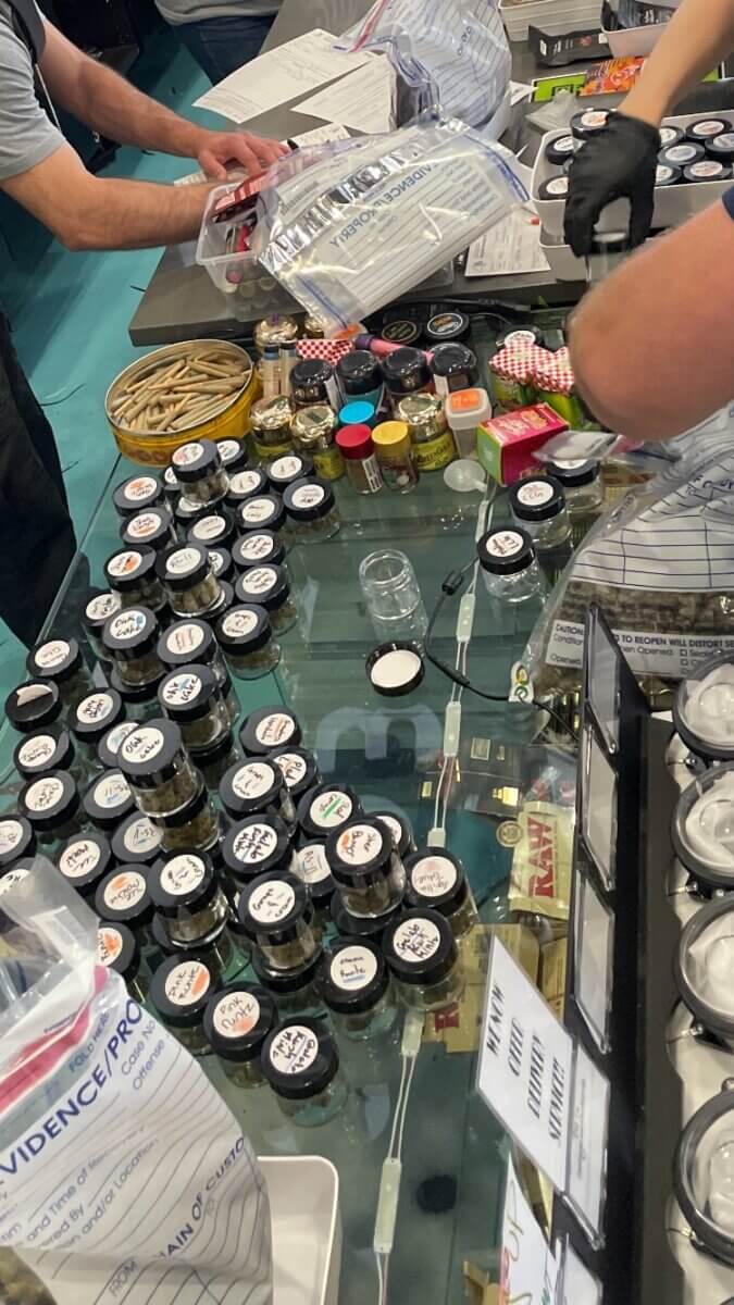 Goods seized in cannabis raid