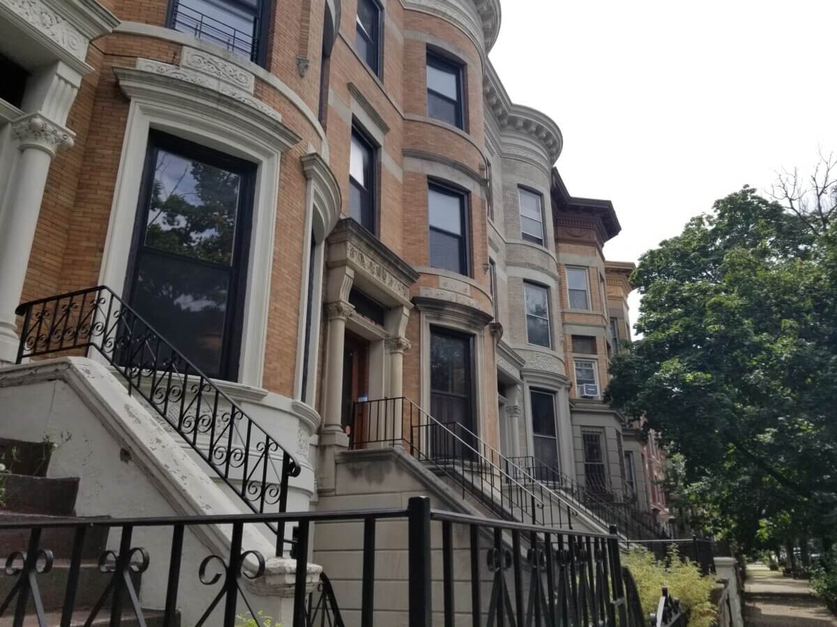 Rowhouses in wealthier area of New York City amid housing crisis