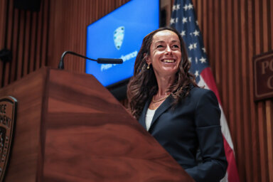 Rebecca Weiner became the first female NYPD Deputy Commissioner for Intelligence and Counterterrorism on Tuesday.