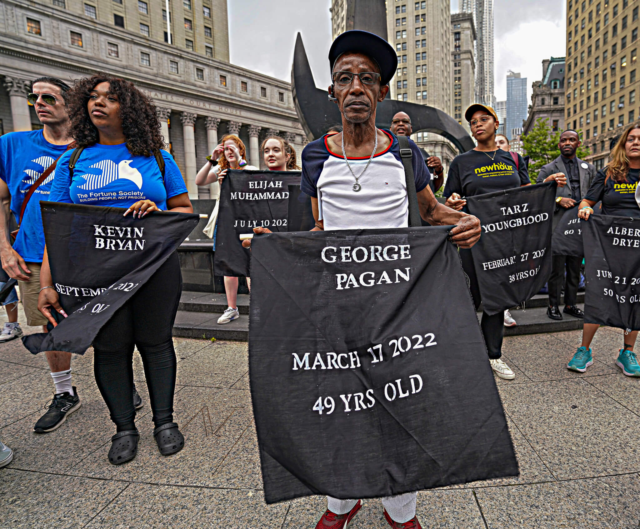 Walls are closing in on City control of Rikers Island as push for federal receivership continues 4 protesters hold a rally at Foley Square