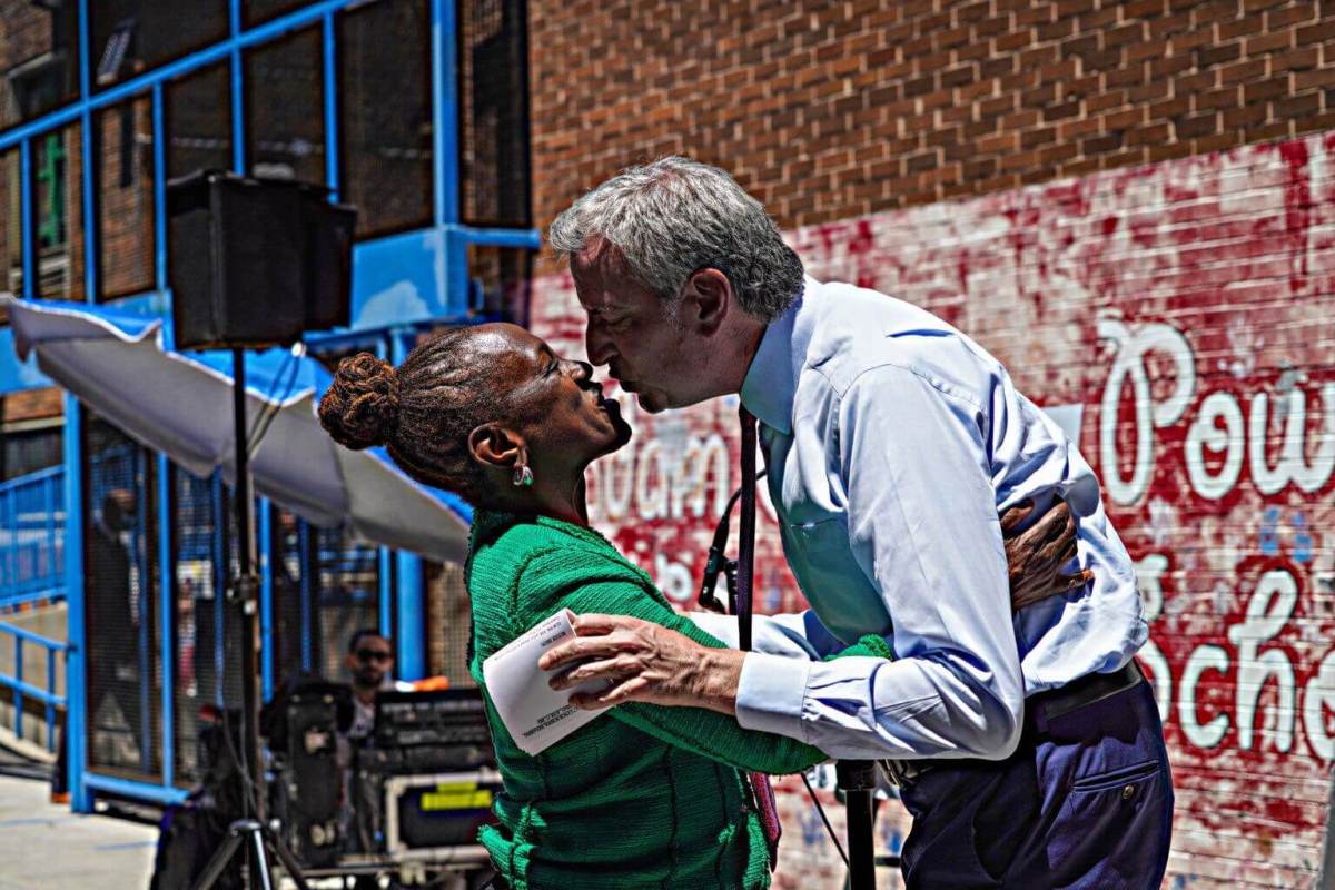 Former Mayor Bill de Blasio and wife, Chirlane McCray