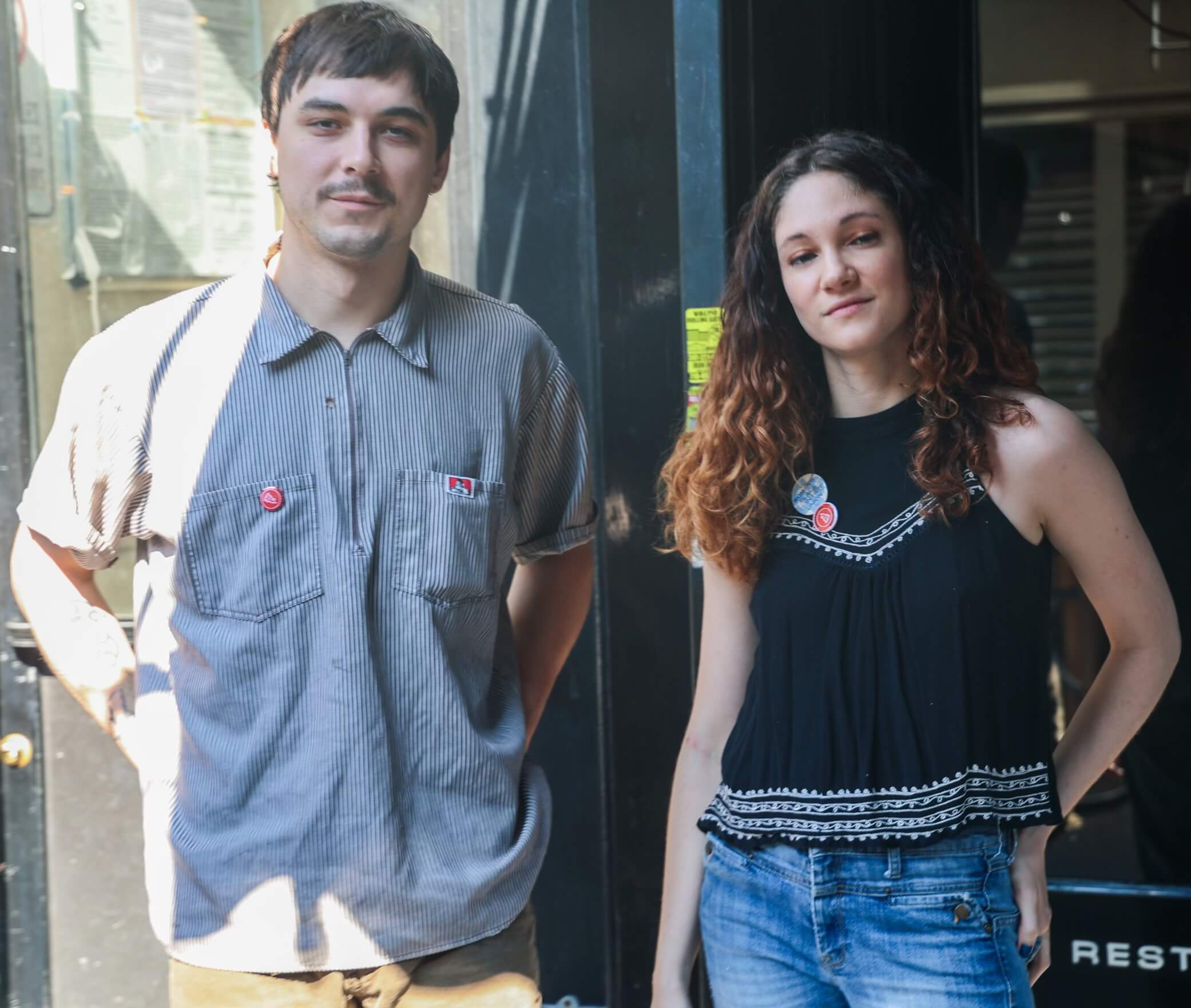 Jared Berrien (left) and Andrea Lopez are part of Barboncino's organizing committee to become New York City's first unionized pizzeria