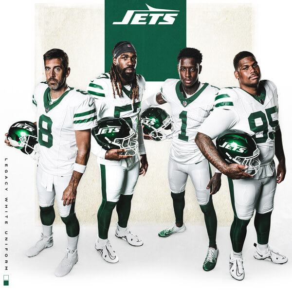 Jets to wear Legacy White uniform in Week One, Week Four - NBC Sports