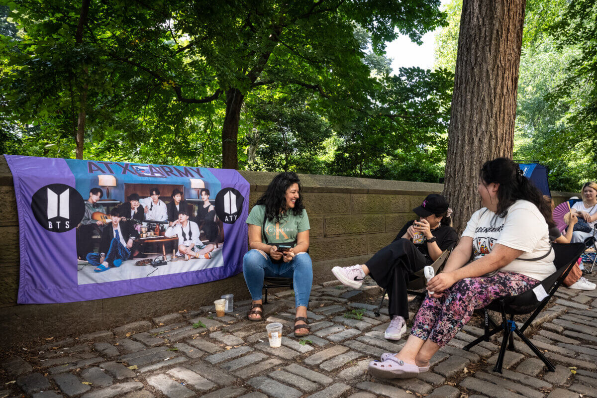 BTS and Jungkook fans began lining up outside Central Park