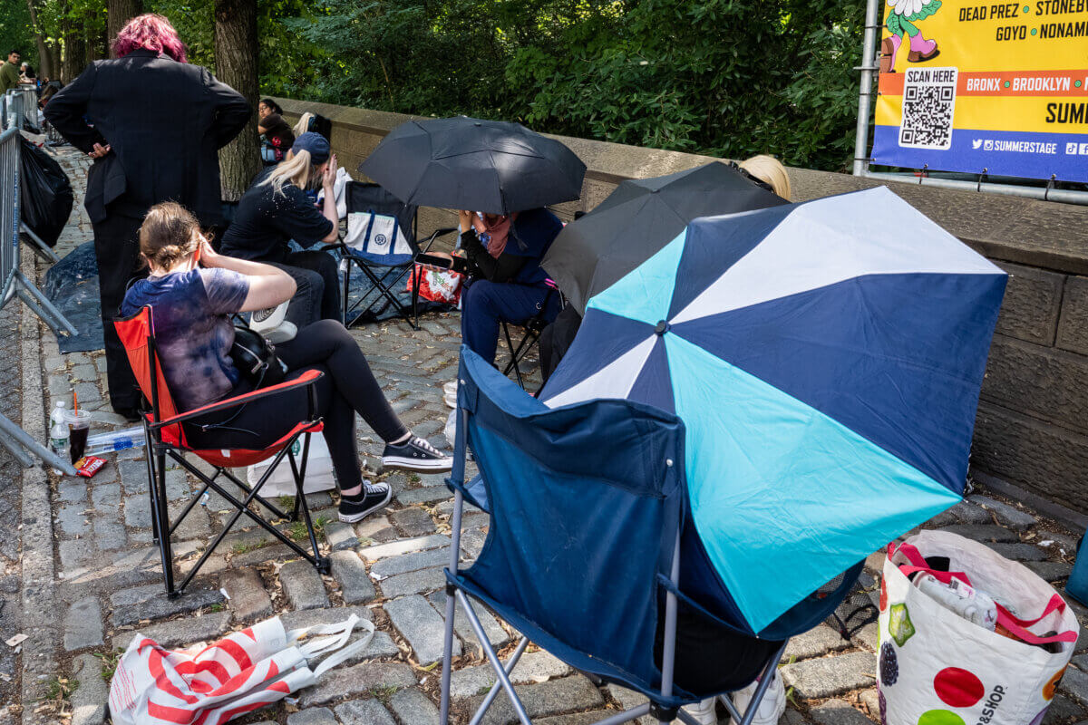 Throngs of BTS fans camp out days before Jungkook concert in Central Park 14 Some BTS and Jungkook fans hid from the camera