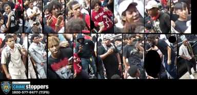 Suspects who allegedly damaged a vehicle