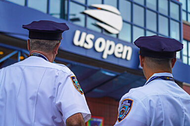 NYPD officers at the US Open in August in effort to battle crime