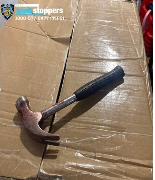 The hammer believed to be used in the deadly attack in Sunset Park.