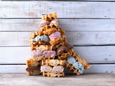 Ice Cream Waffle Sandwiches