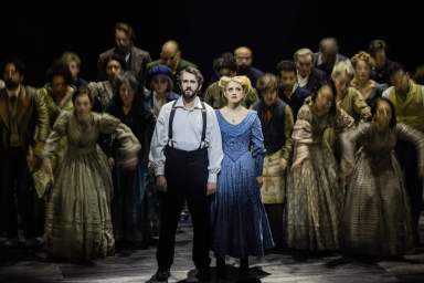 Josh Groban and Annaleigh-Ashford in Sweeney Todd, one of the Best shows on Broadway in 2023.