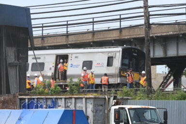 LIRR train derailment in Queens