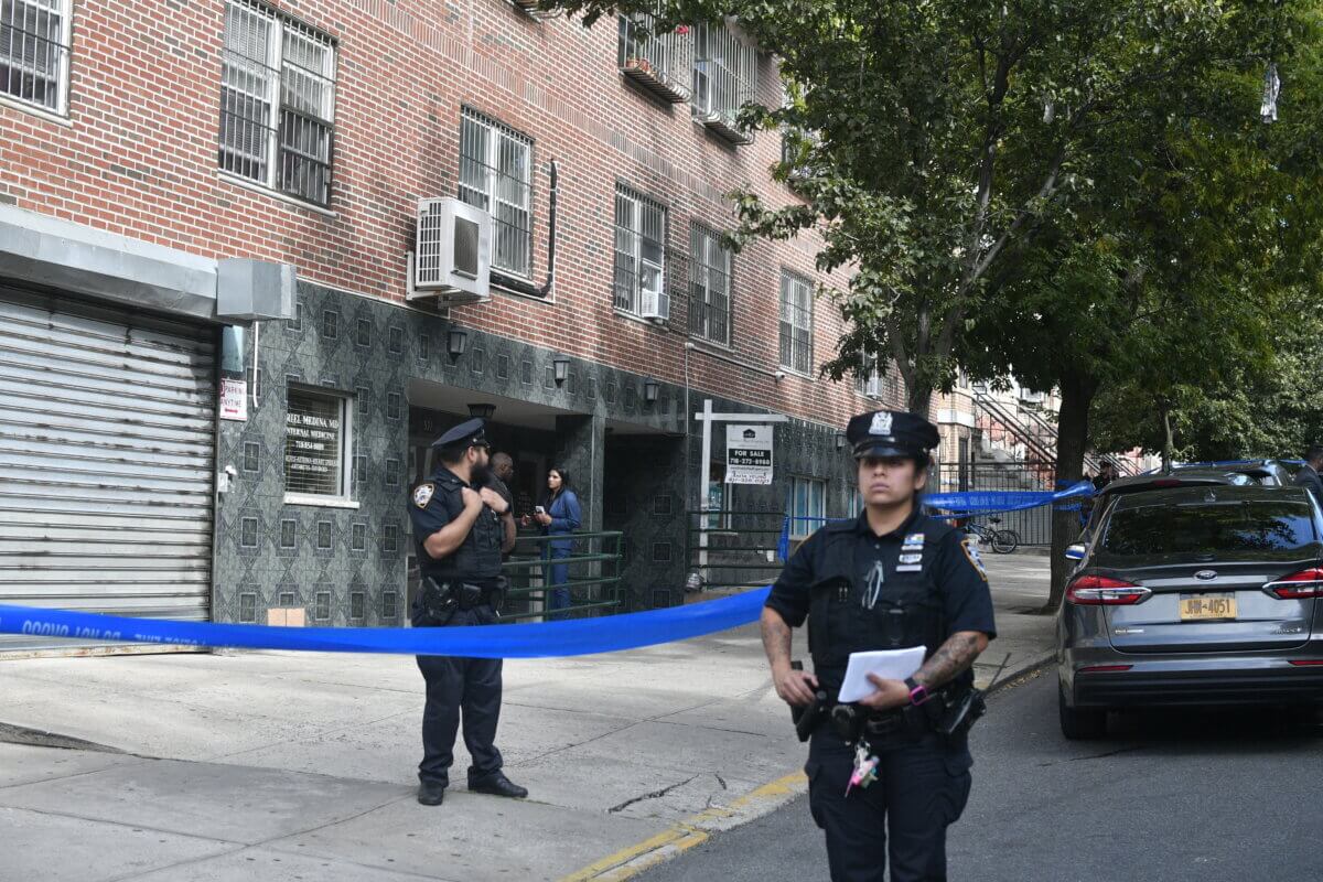 The scene outside the apartment in Sunset Park.