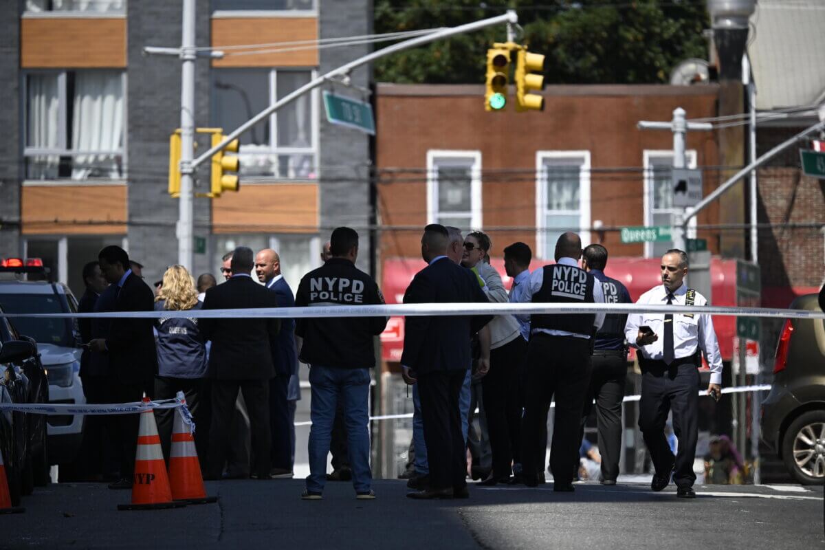 Police at the scene 
