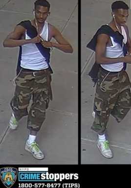 photo of the suspect wanted for scrawling hateful messages