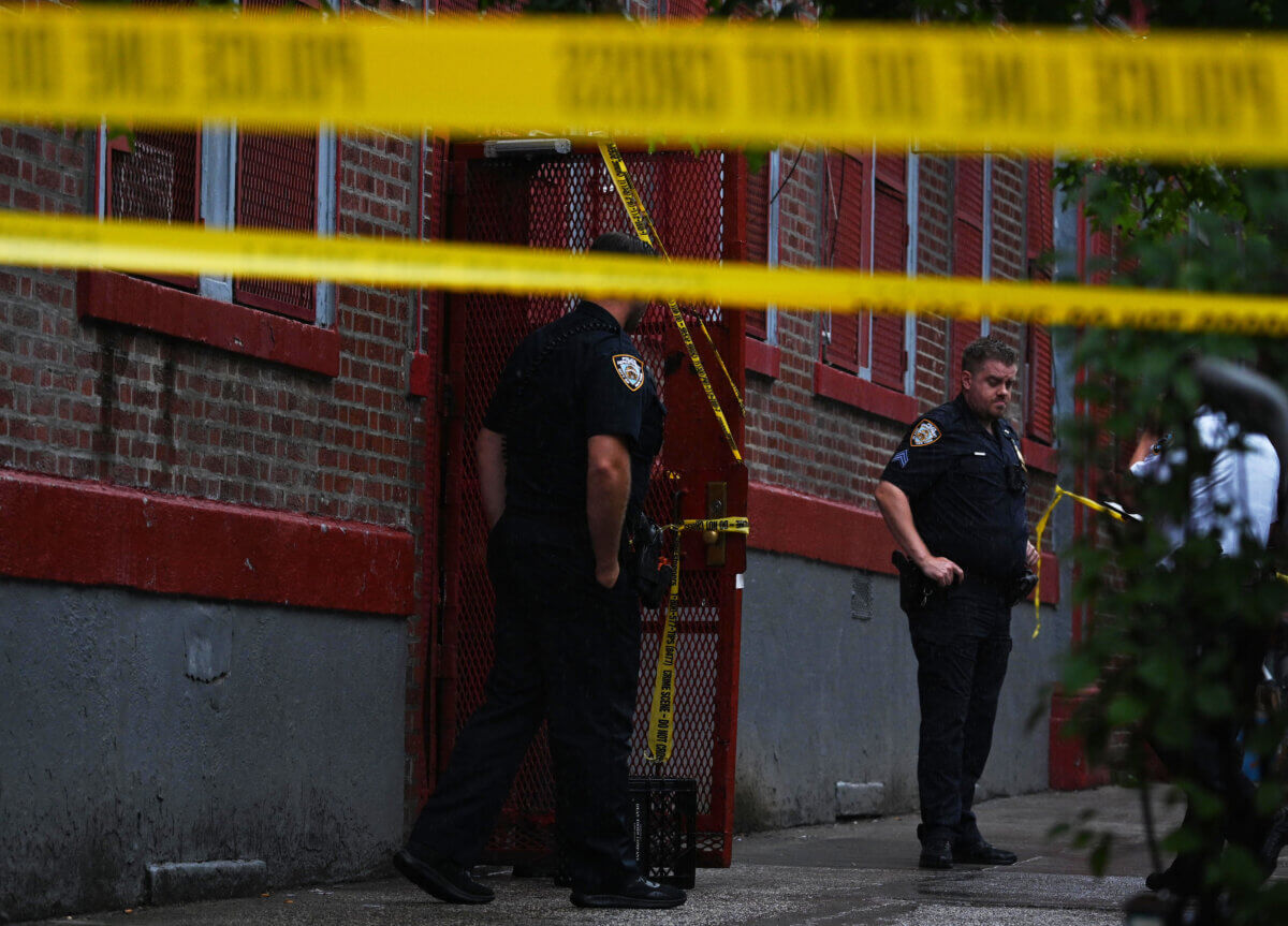 Police guard Brooklyn shooting scene