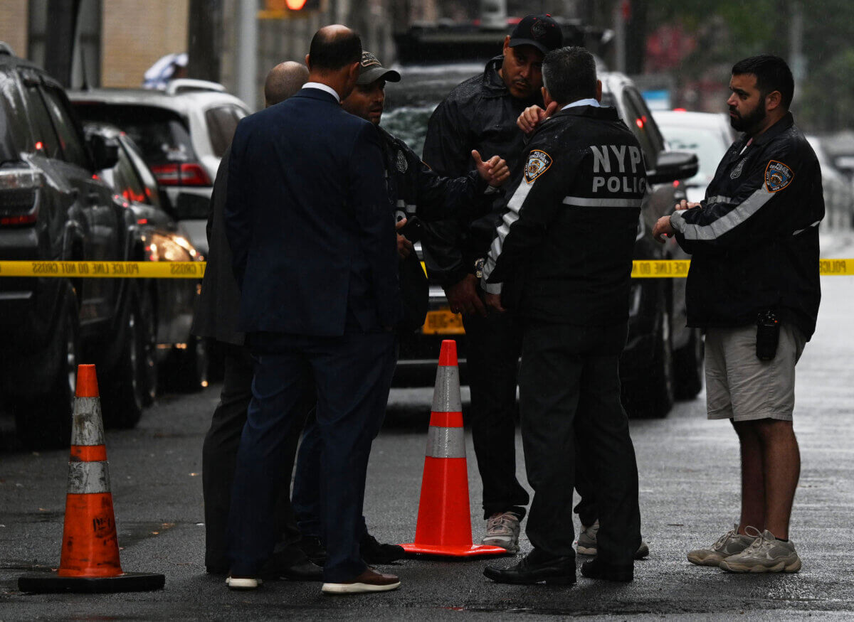 Detectives at Brooklyn shooting scene