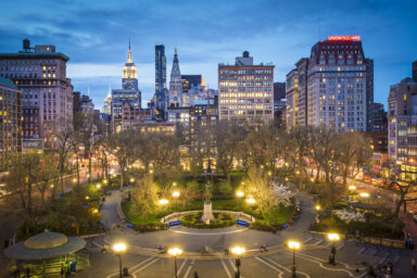 Union Square at night