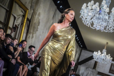 A model wears Ralph Lauren during New York Fashion Week