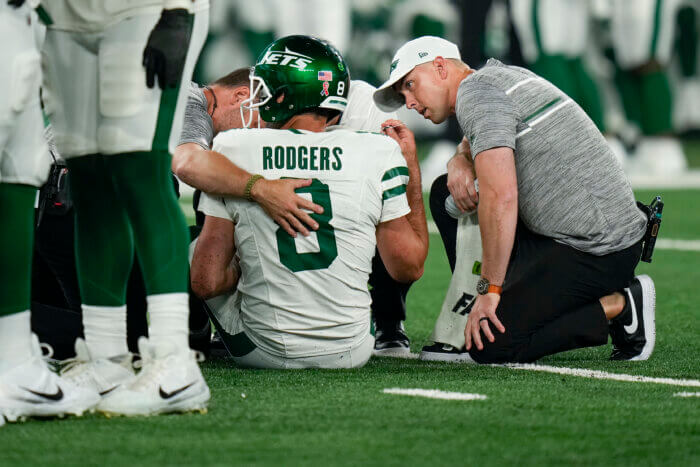 Jets will be just fine with Zach Wilson as QB1 thanks to his predecessor 2 Jets fear Rodgers tore his Achilles