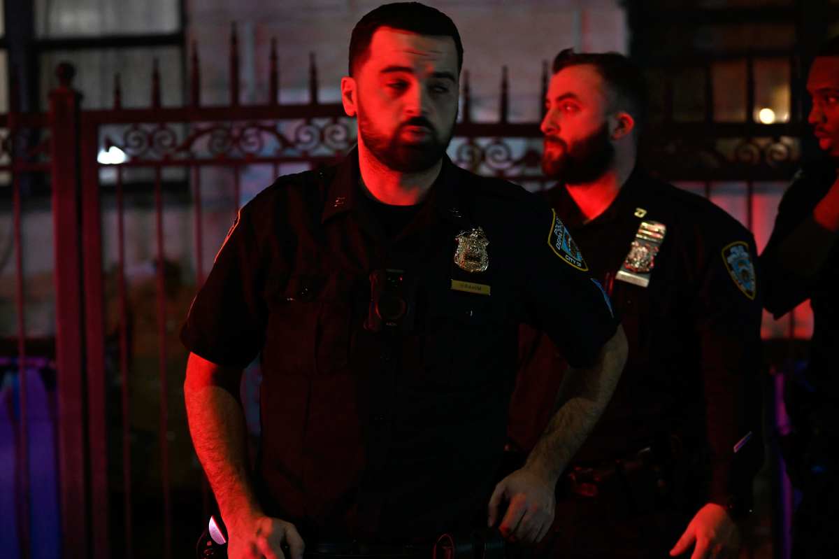 Police at Brooklyn shooting scene