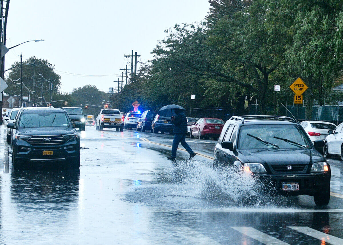 Heavy rain and flooding in Brooklyn