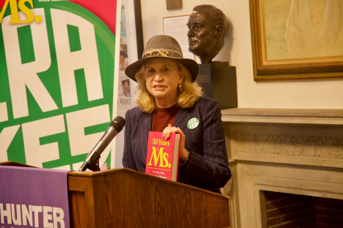 Equal Rights Amendment ratification push continues at Hunter College forum in Manhattan 2 Carolyn Maloney speakers about Equal Rights Amendment
