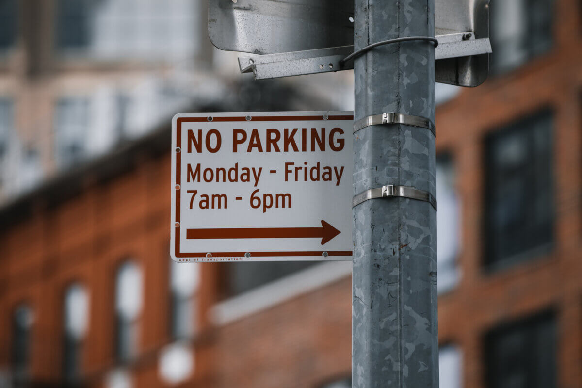 No parking street sign in NYC, USA
