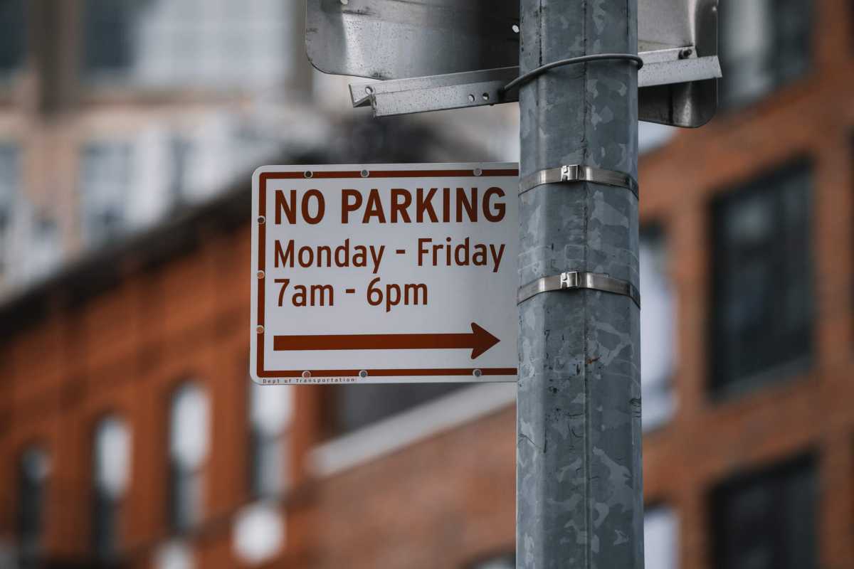 No parking street sign in NYC, USA