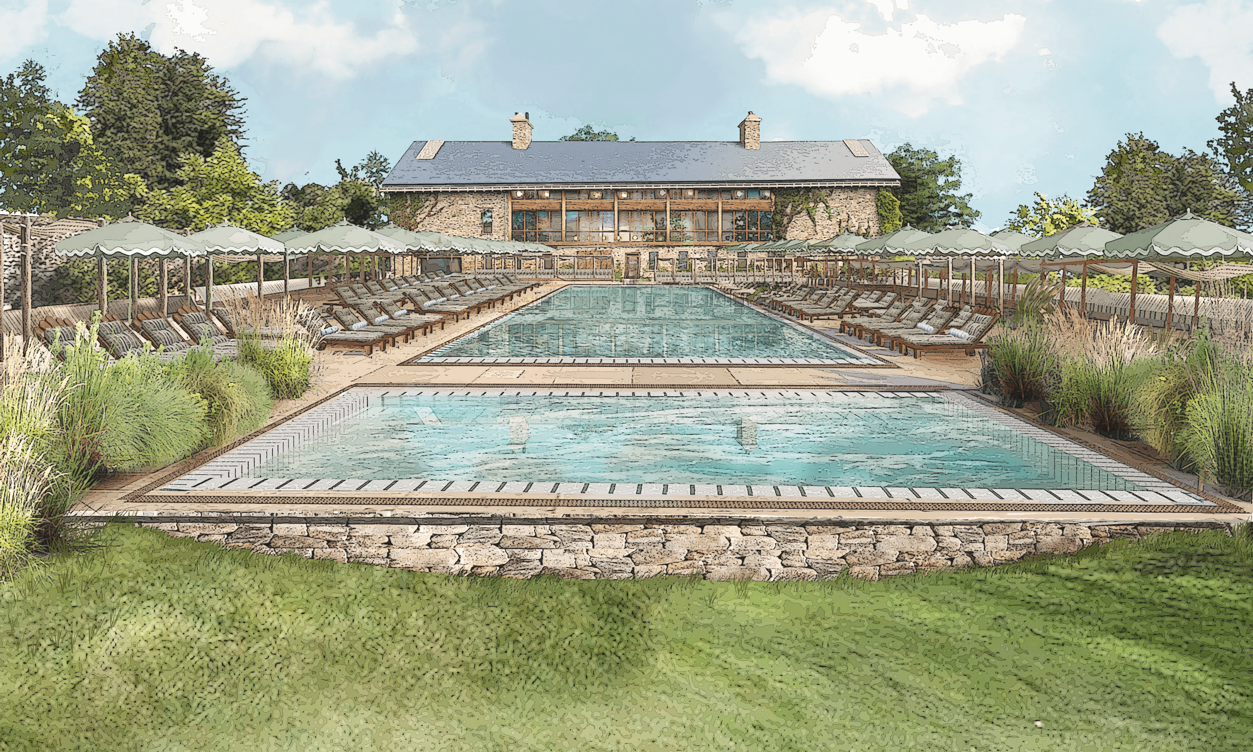 Rendering of Soho House countrywide retreat
