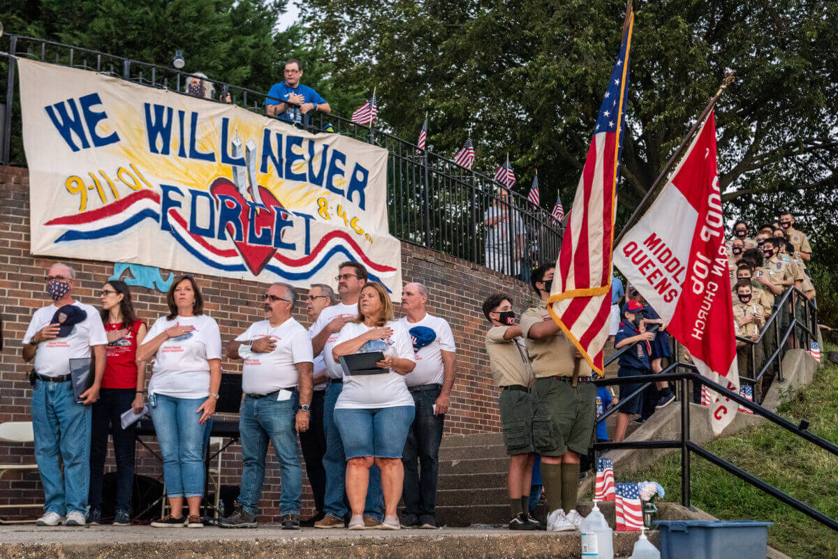 People gathered at 9/11 vigil in Queens