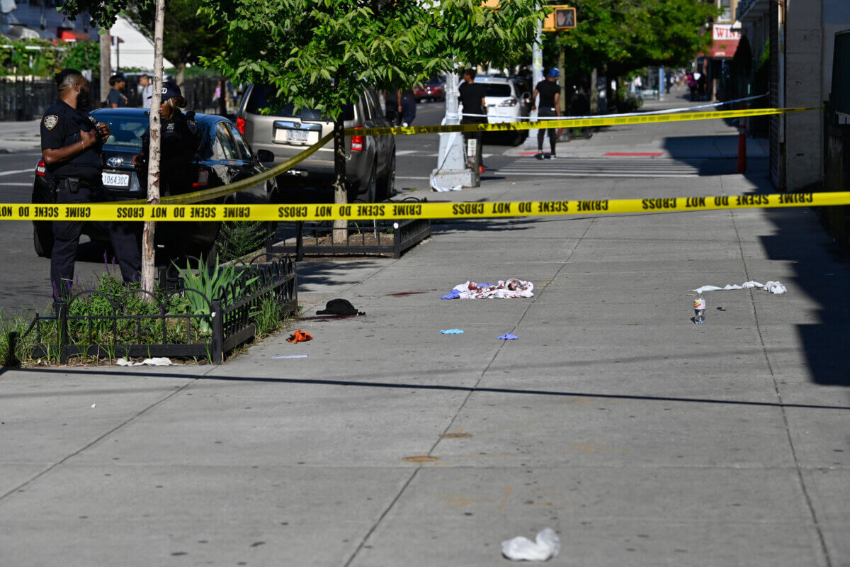 Stabbing scene in Coney Island