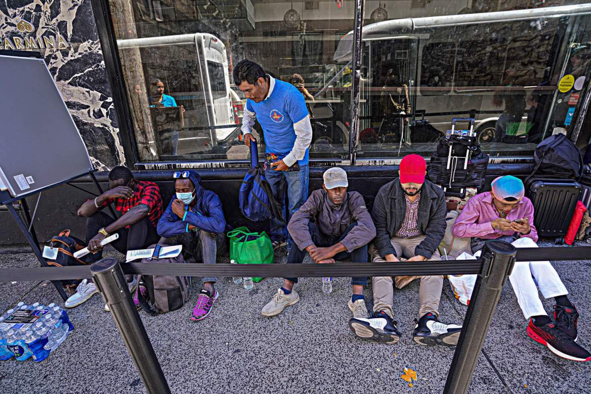 Migrants at Roosevelt Hotel