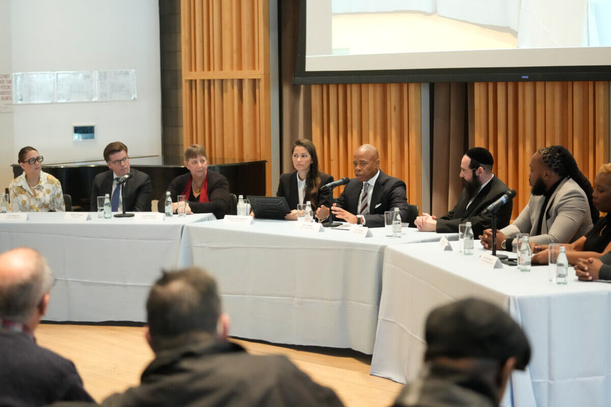 Mayor Eric Adams leads a roundtable on dyslexia